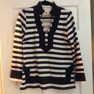 Sail To Sable Knit Striped Tunic Top XS